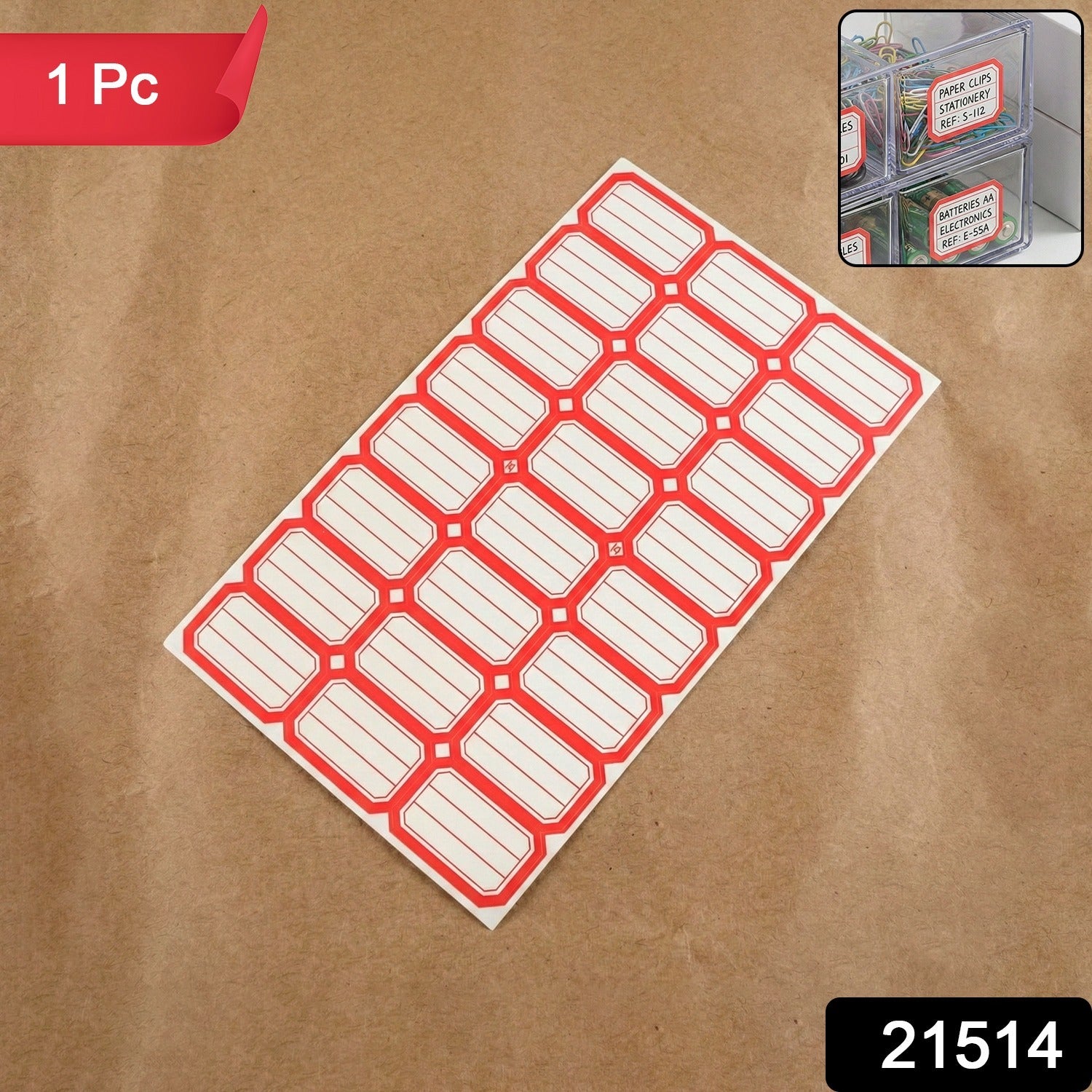 Self-Adhesive Label Stickers – Durable Rectangular for Organisation