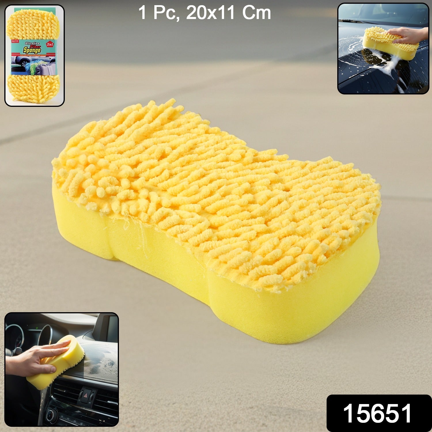Microfiber Car Washing Sponge – Dual-Surface & Scratch-Free Finish