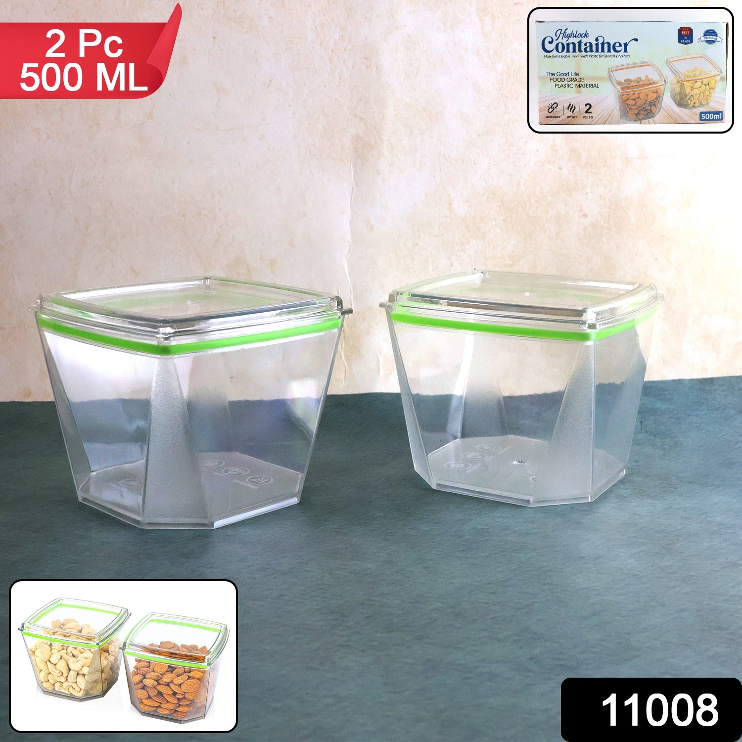 500ml Leak-Proof Food Storage Container Set, Durable & Airtight