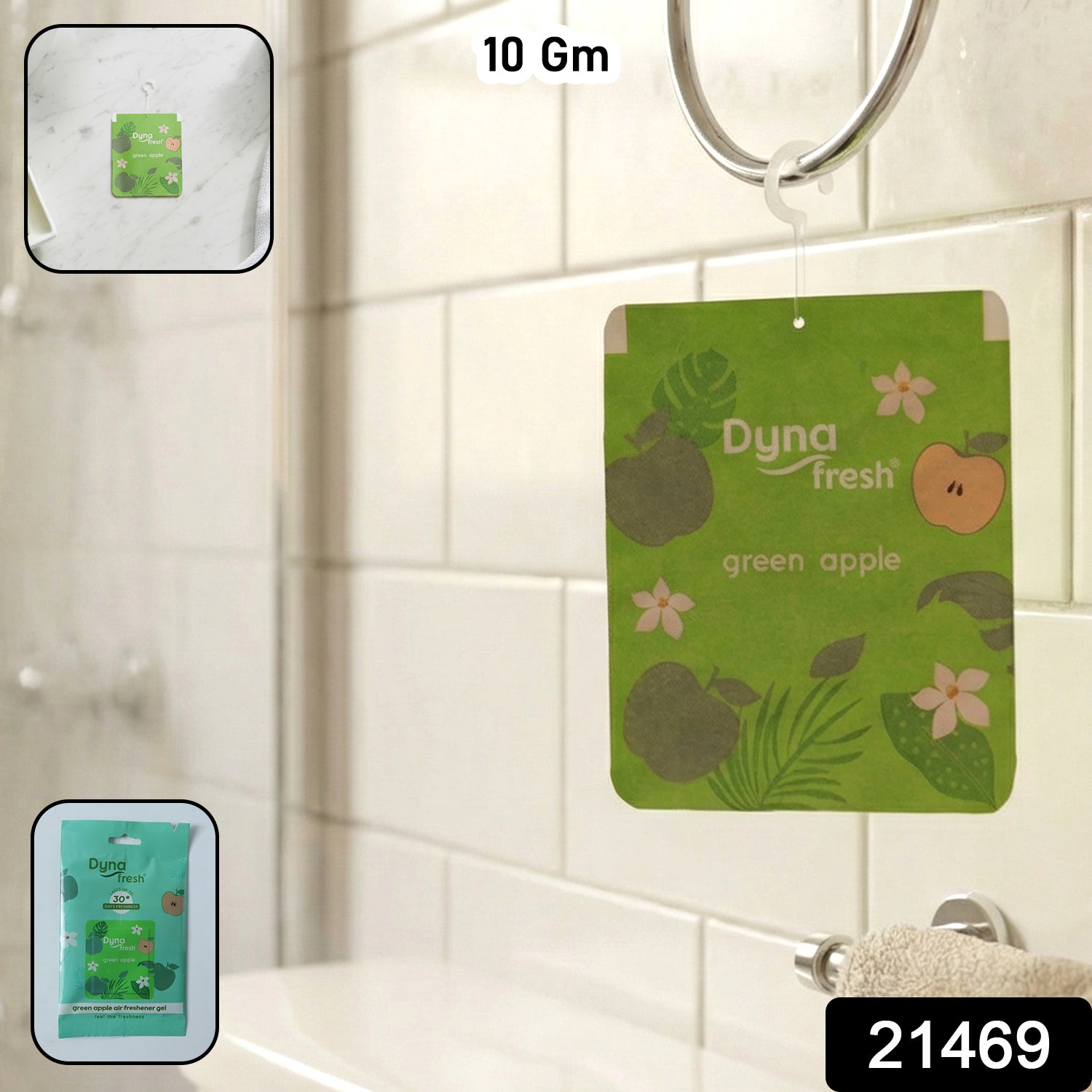 Green Apple Hanging Air Freshener Gel – Long Lasting Fruity Fragrance