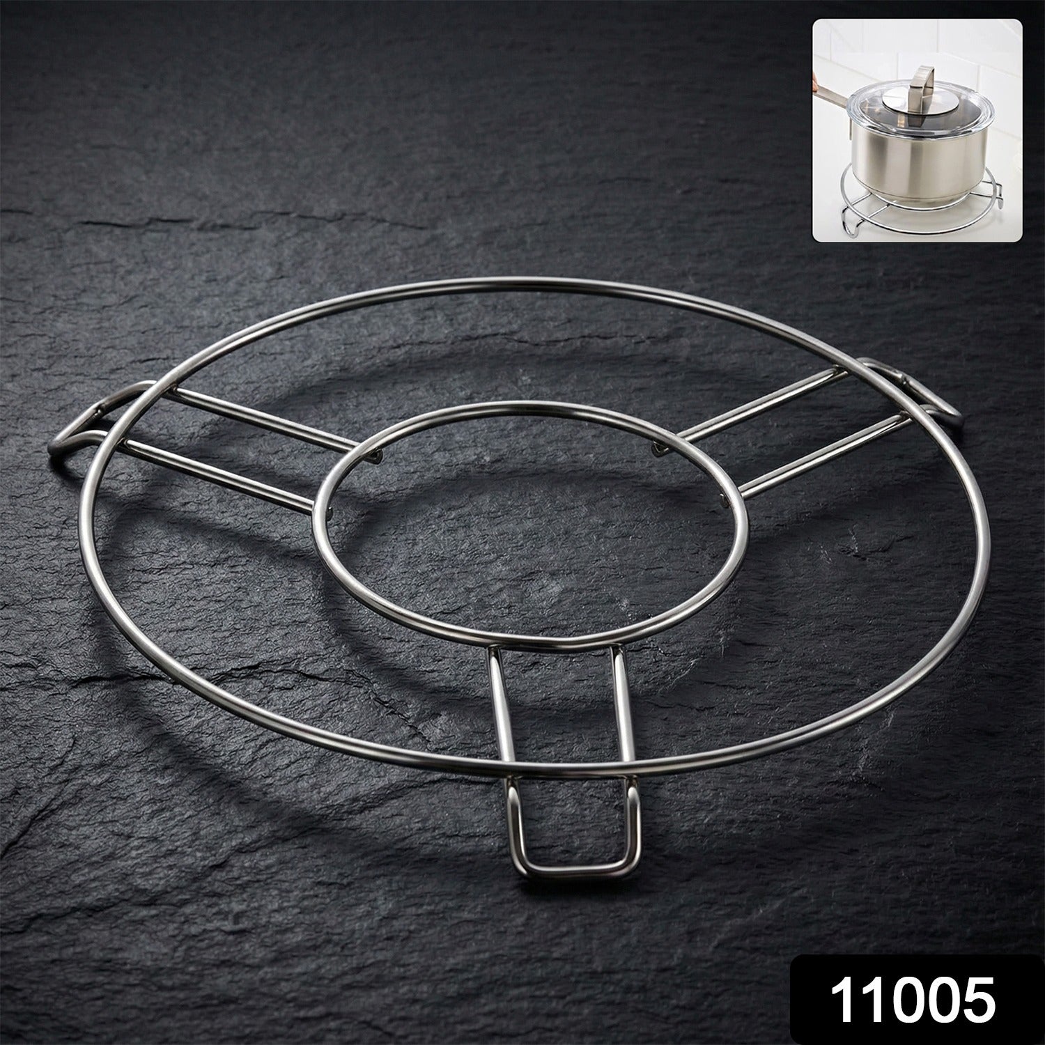 Stainless Steel Hot Pot Stand – Durable Heatproof Cookware Rack
