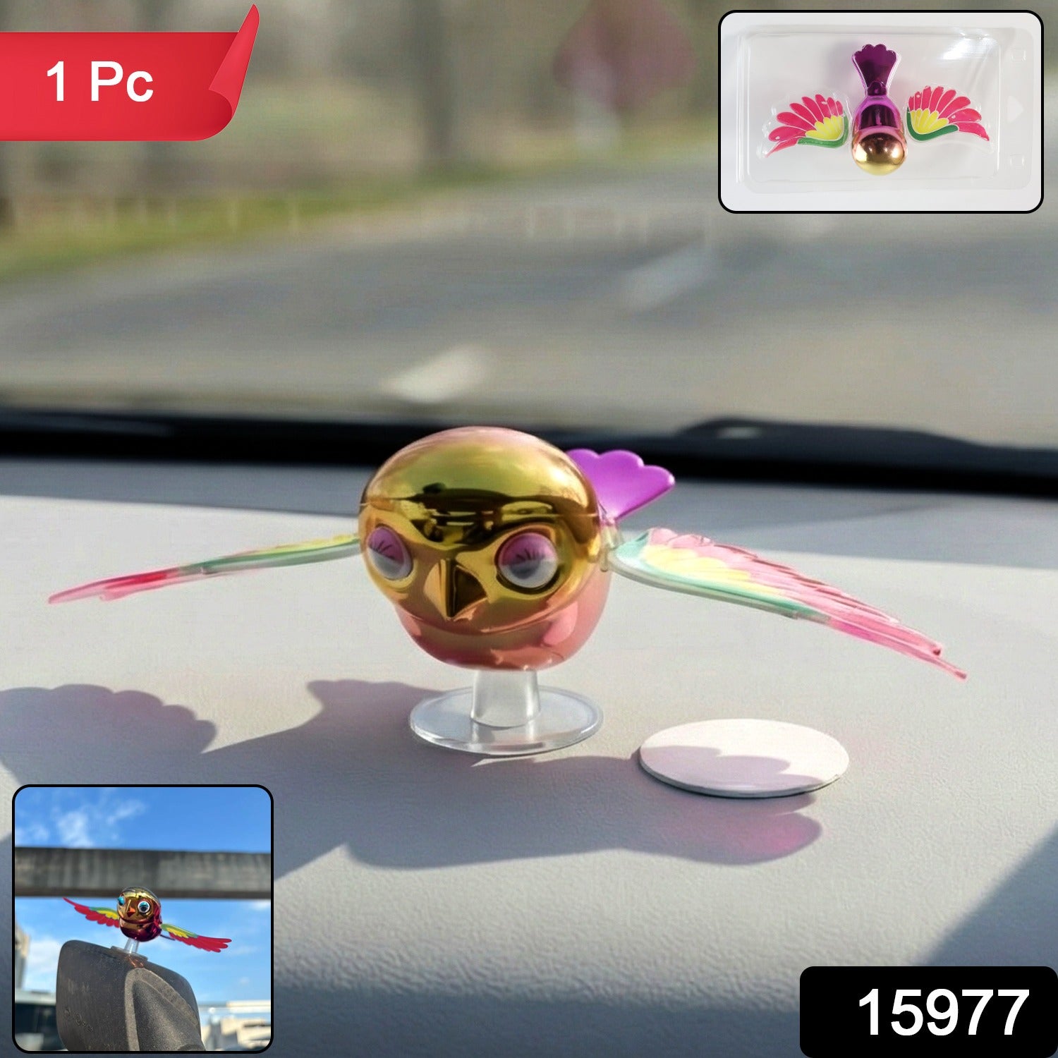 Wind Flying Bird Dashboard Decoration – Lifelike Wing Motion