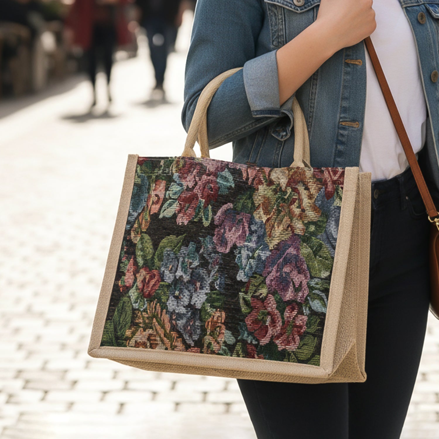 Multipurpose Floral Print Carry Hand Bag – Spacious, Eco-Friendly Design