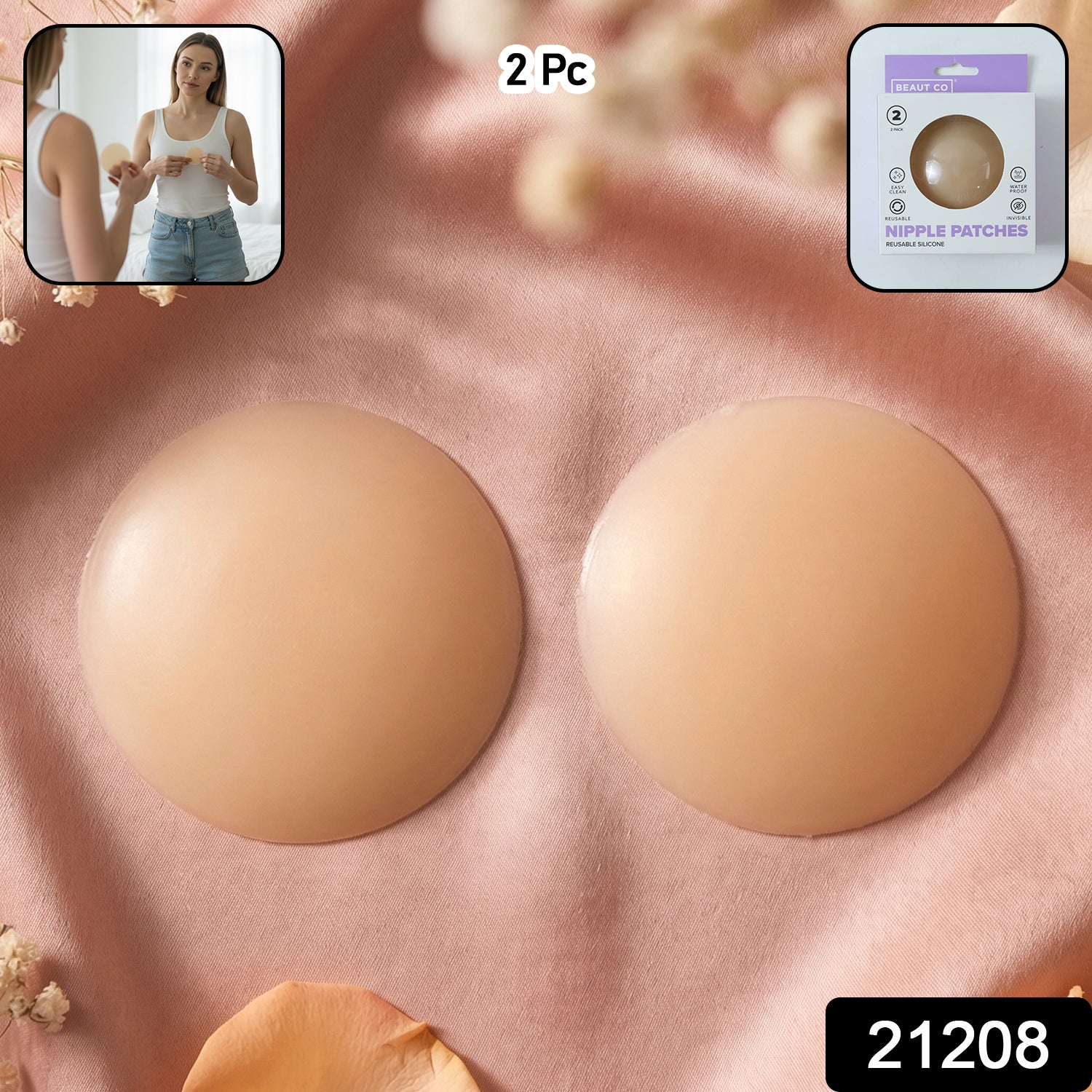 Reusable Silicone Nipple Cover Patches – Seamless & Comfortable Fit