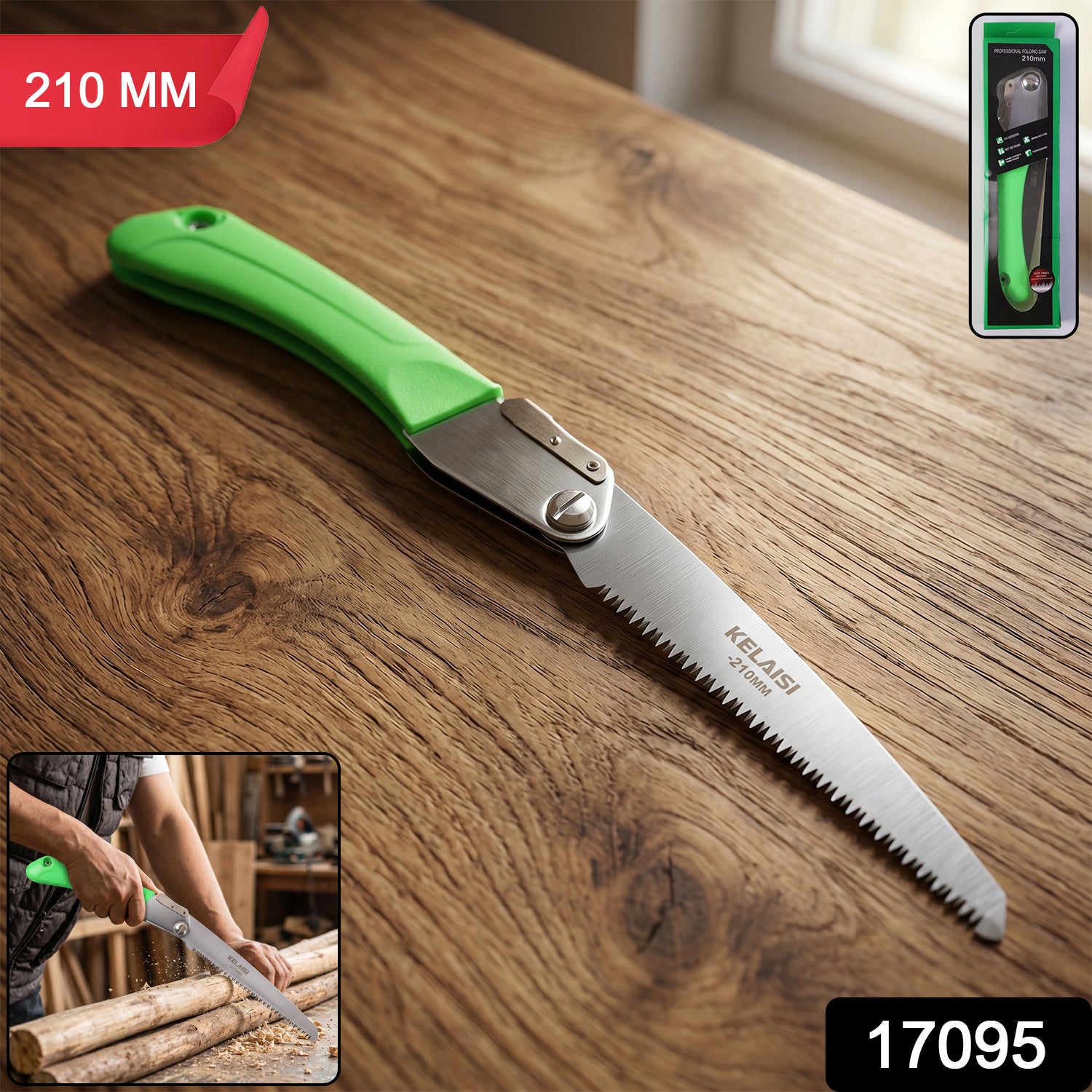 Folding Saw – Sharp 210mm Stainless Steel Blade for Pruning & Outdoor Use