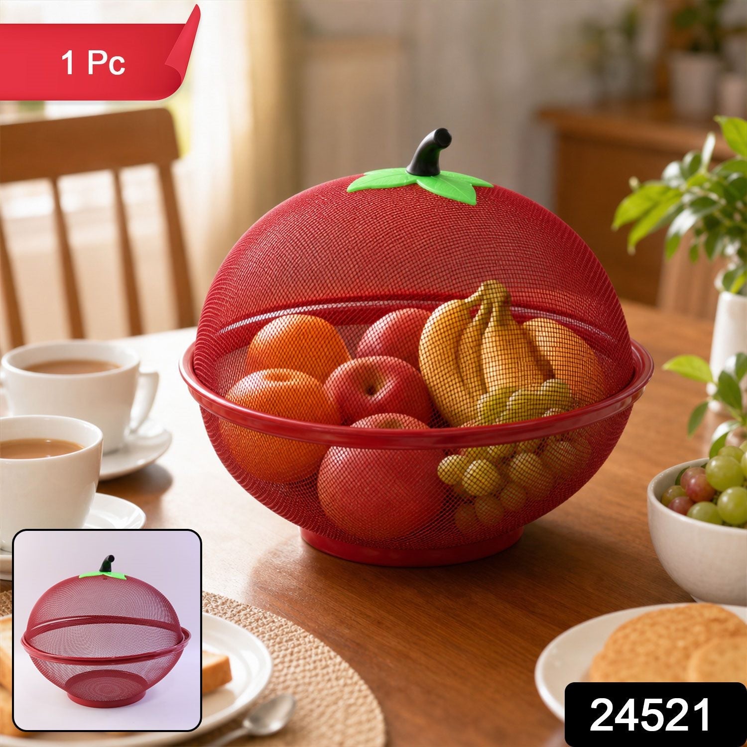 Apple Shaped Metal Net Fruit Basket – Stylish Kitchen Storage