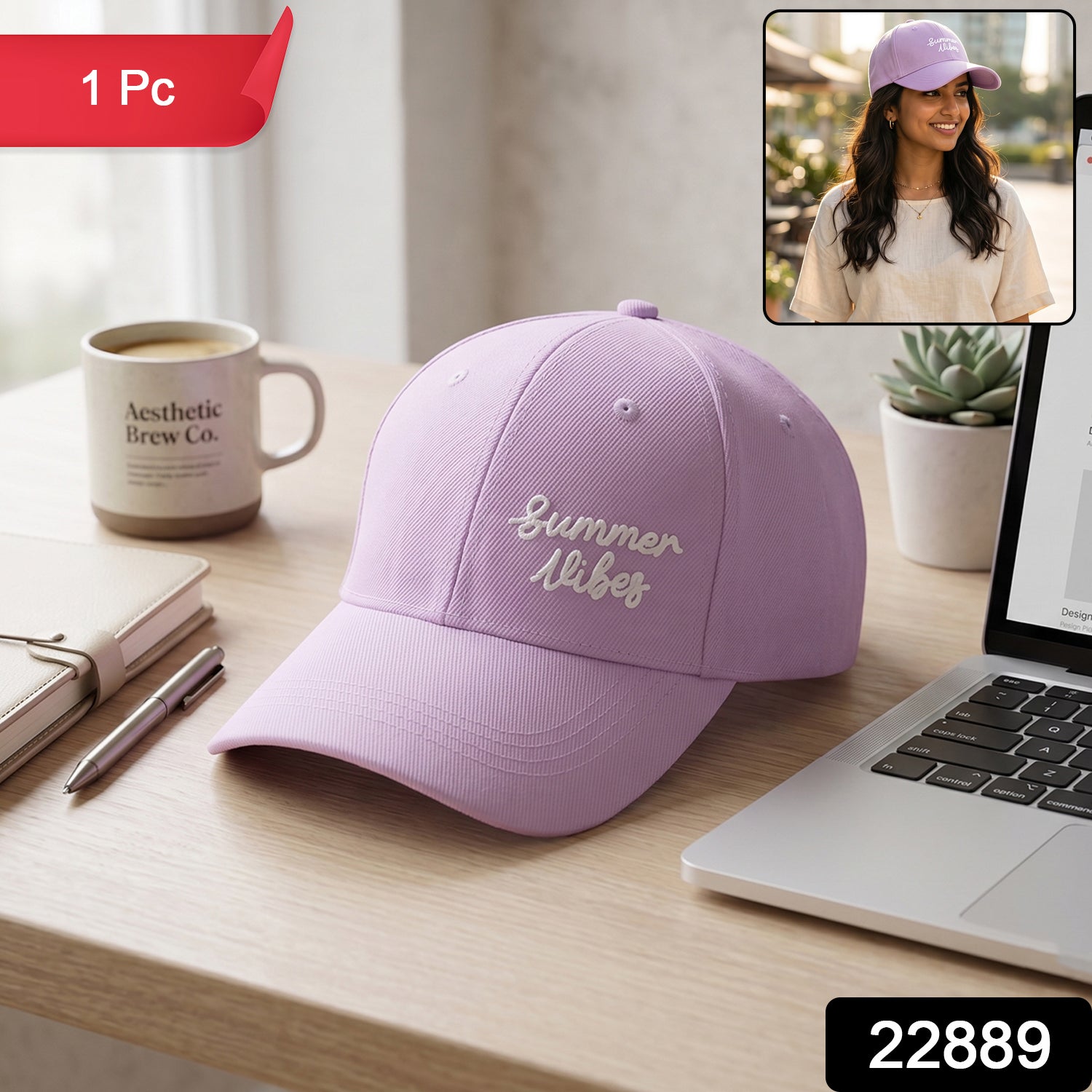 Summer Vibes Embroidered Baseball Cap – Stylish Sun Protection