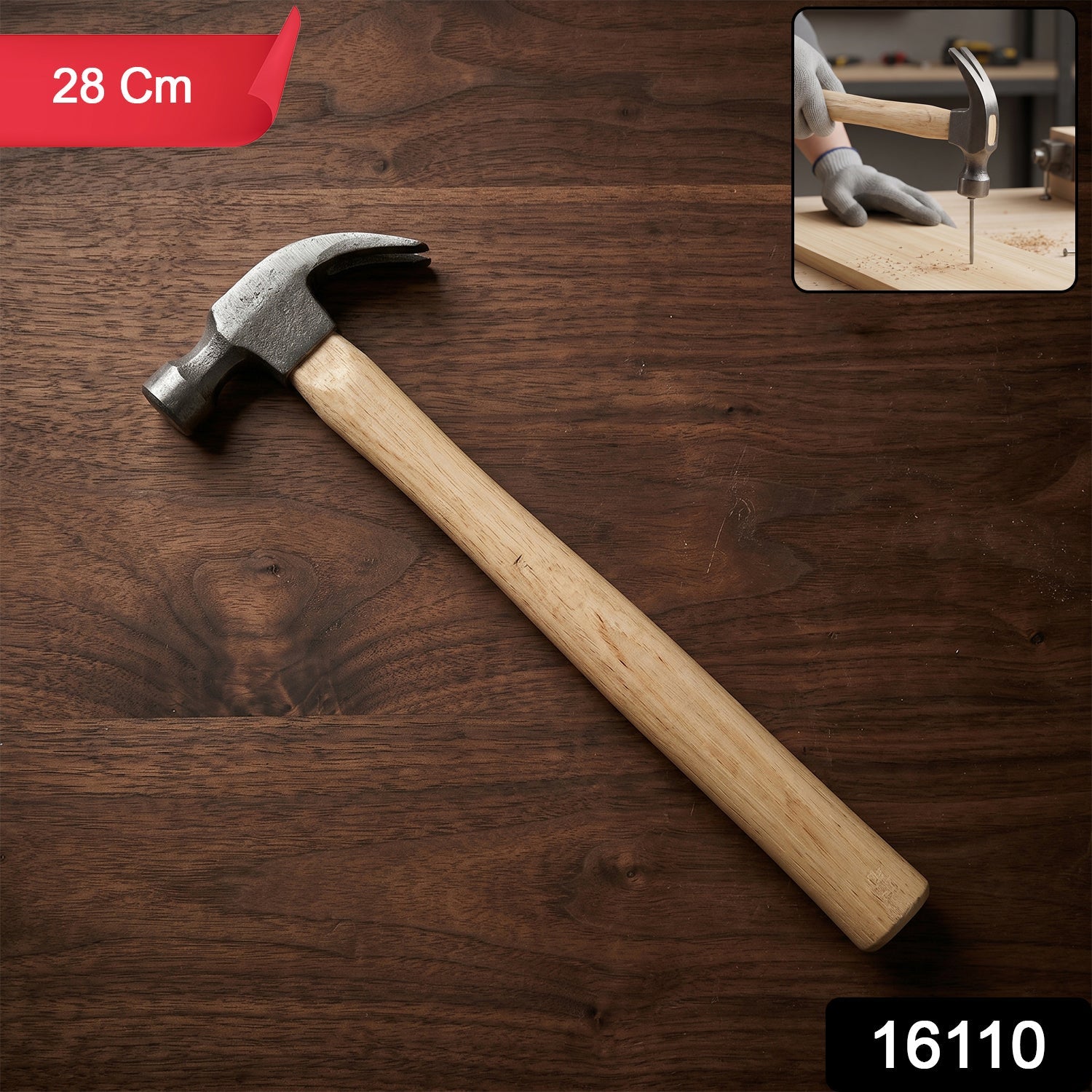 Heavy Duty Wooden Handle Claw Hammer – Durable & Precise Tool