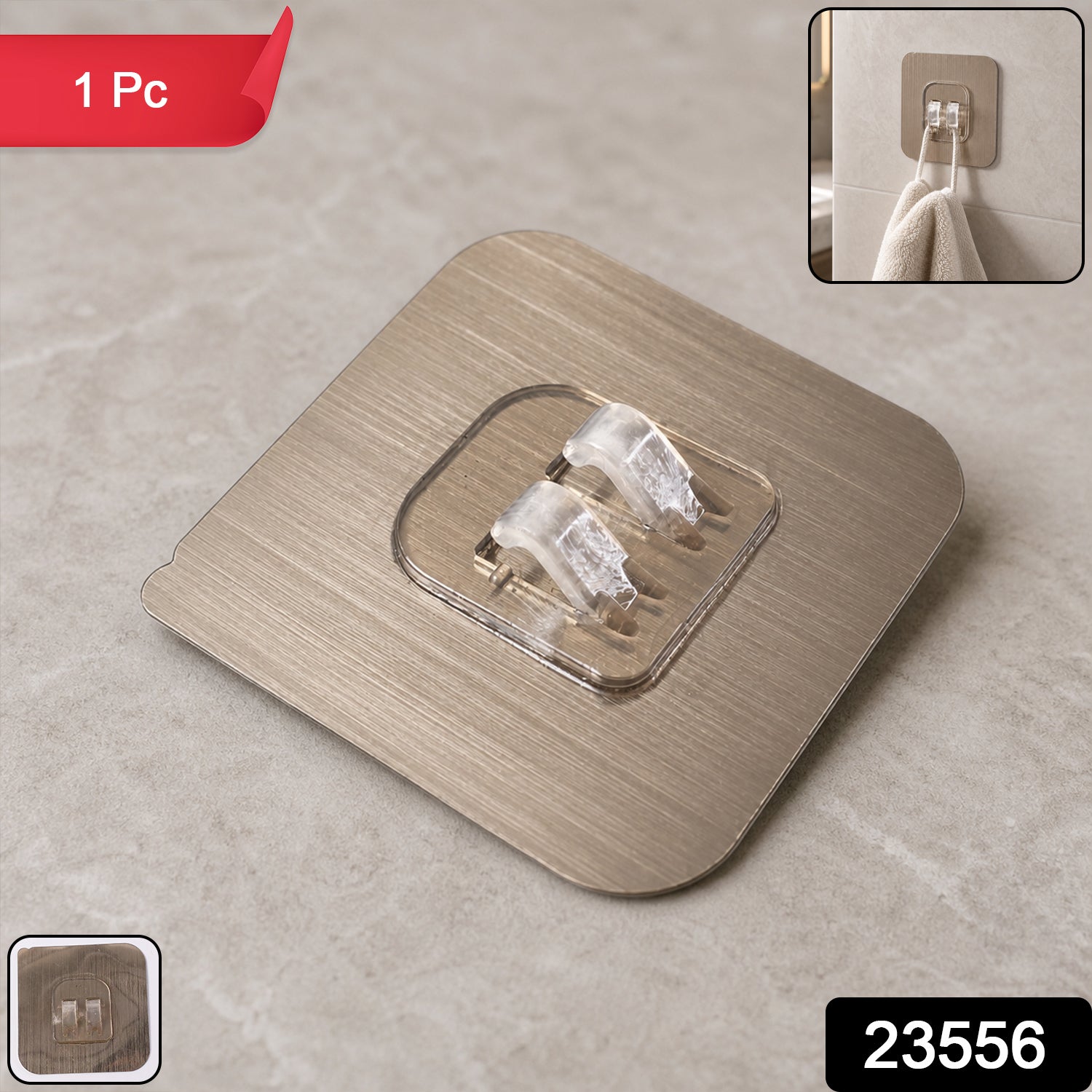 Adhesive Plastic Wall Hook – Strong Hold & Easy Installation