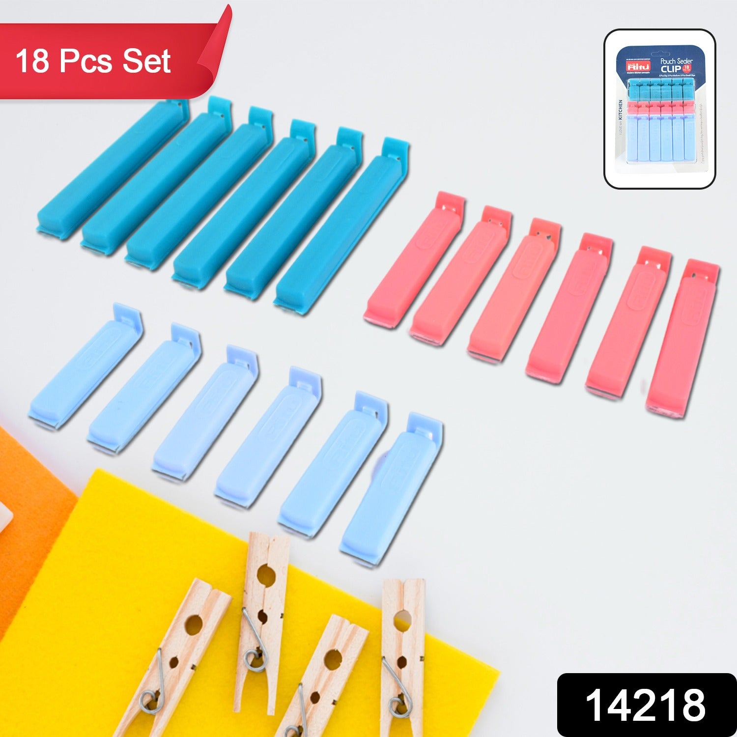 Pouch Sealer Clips – 18-Piece Airtight Food Storage Set