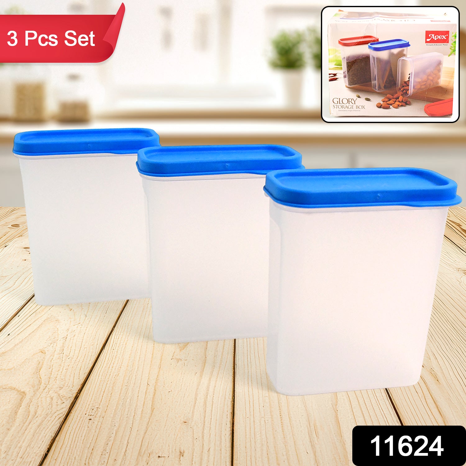 Food Storage Containers – 3-Piece Airtight BPA-Free Set