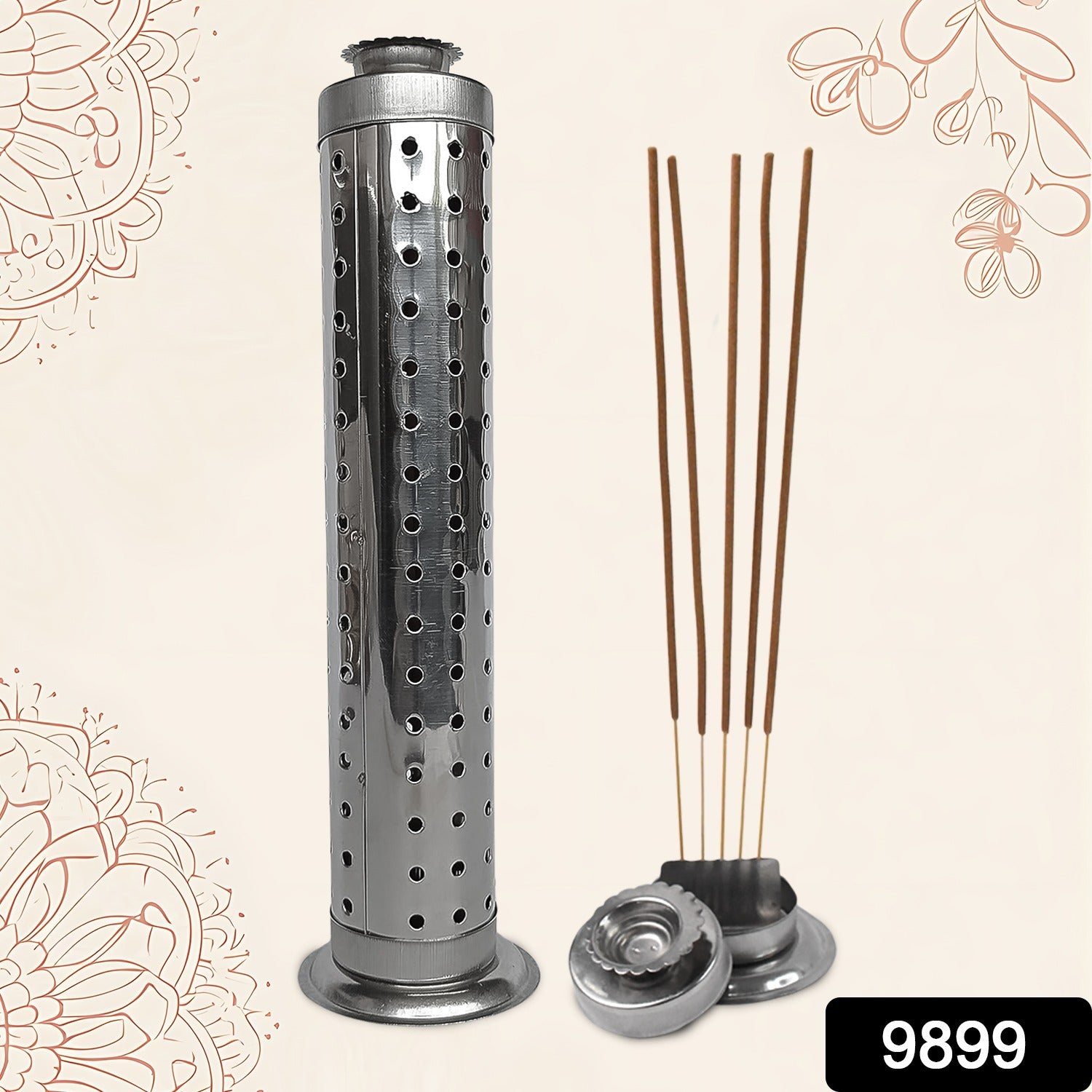 Stainless Steel Agarbatti Stand – Safe Ash Catcher for Puja
