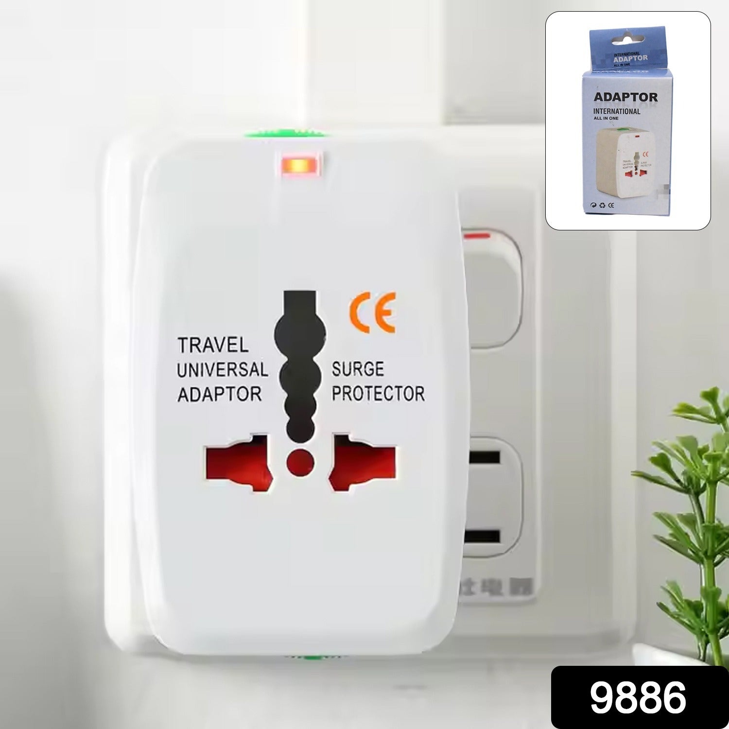 Universal Travel Adapter – Compact Surge Protection for 150+ Countries