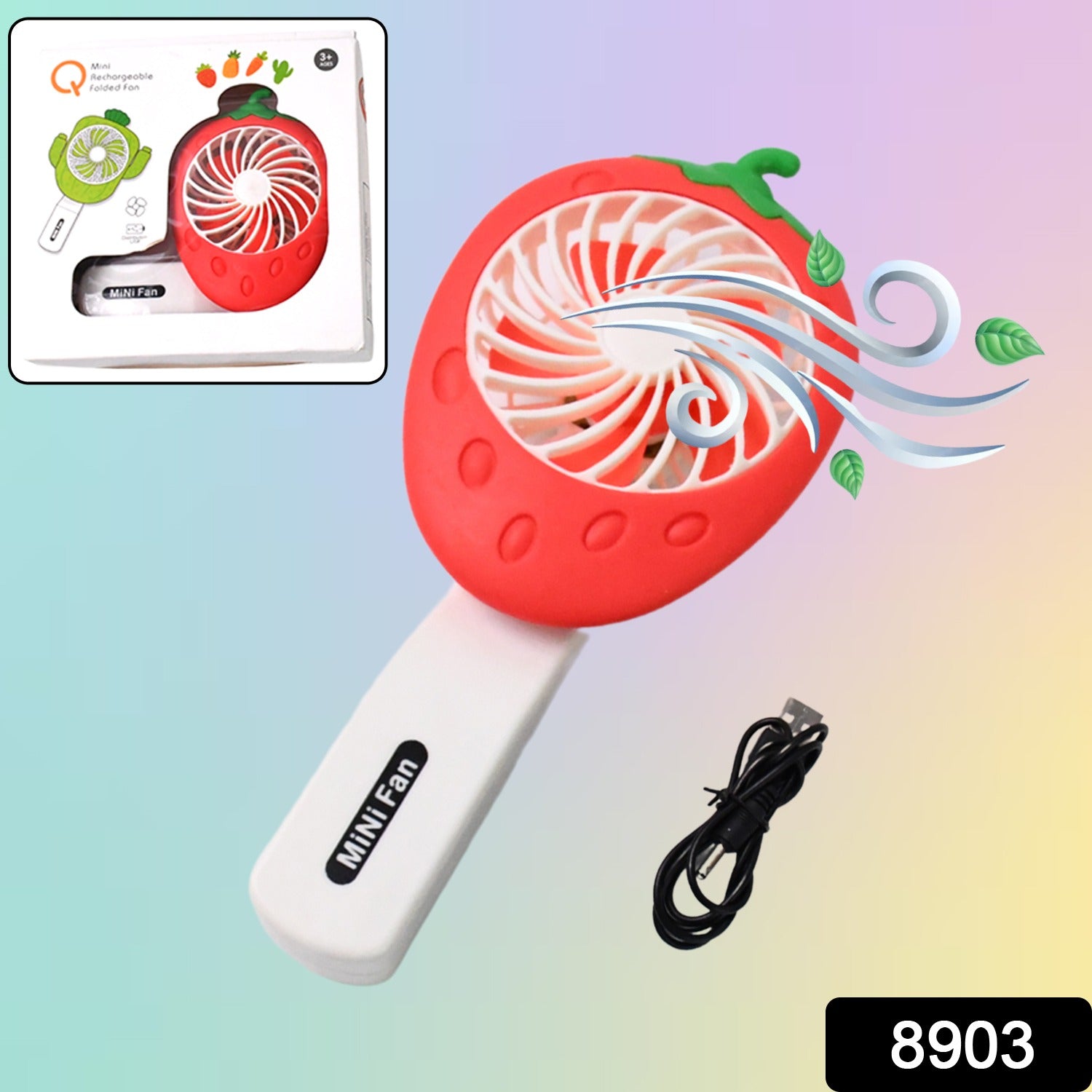 Handheld Mini Fan – Portable, Foldable, USB Operated Cooling