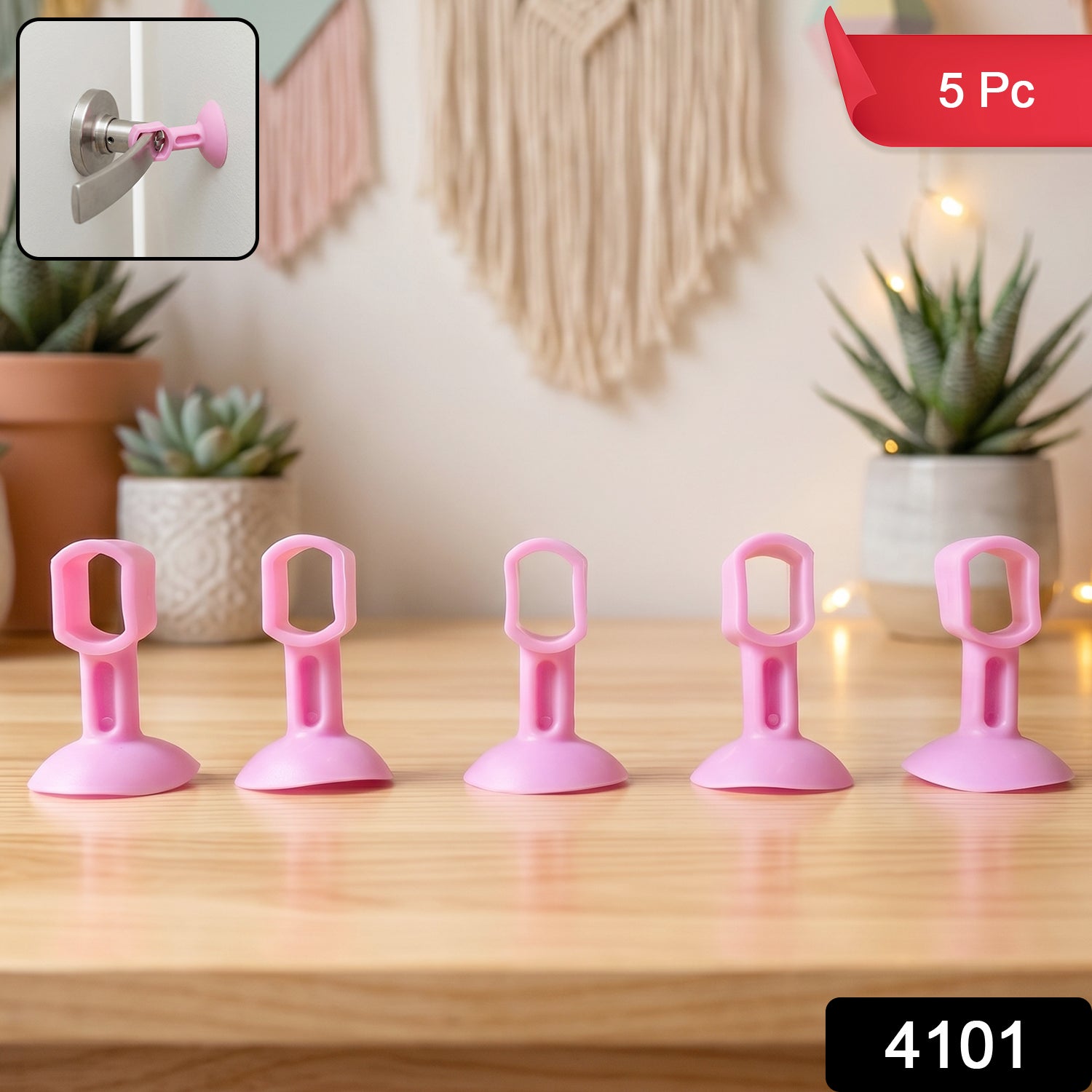 Silicone Door Stopper for Wall Protection with Suction Base