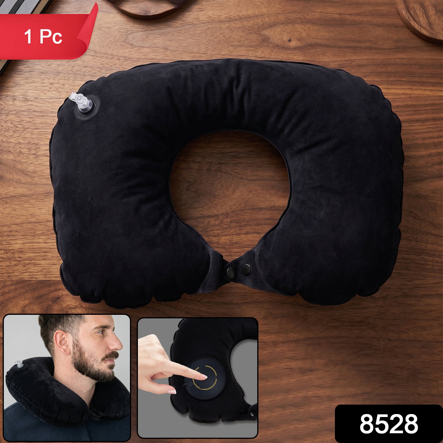 Inflatable Travel Neck Pillow – Soft, Portable & Self-Inflating Support