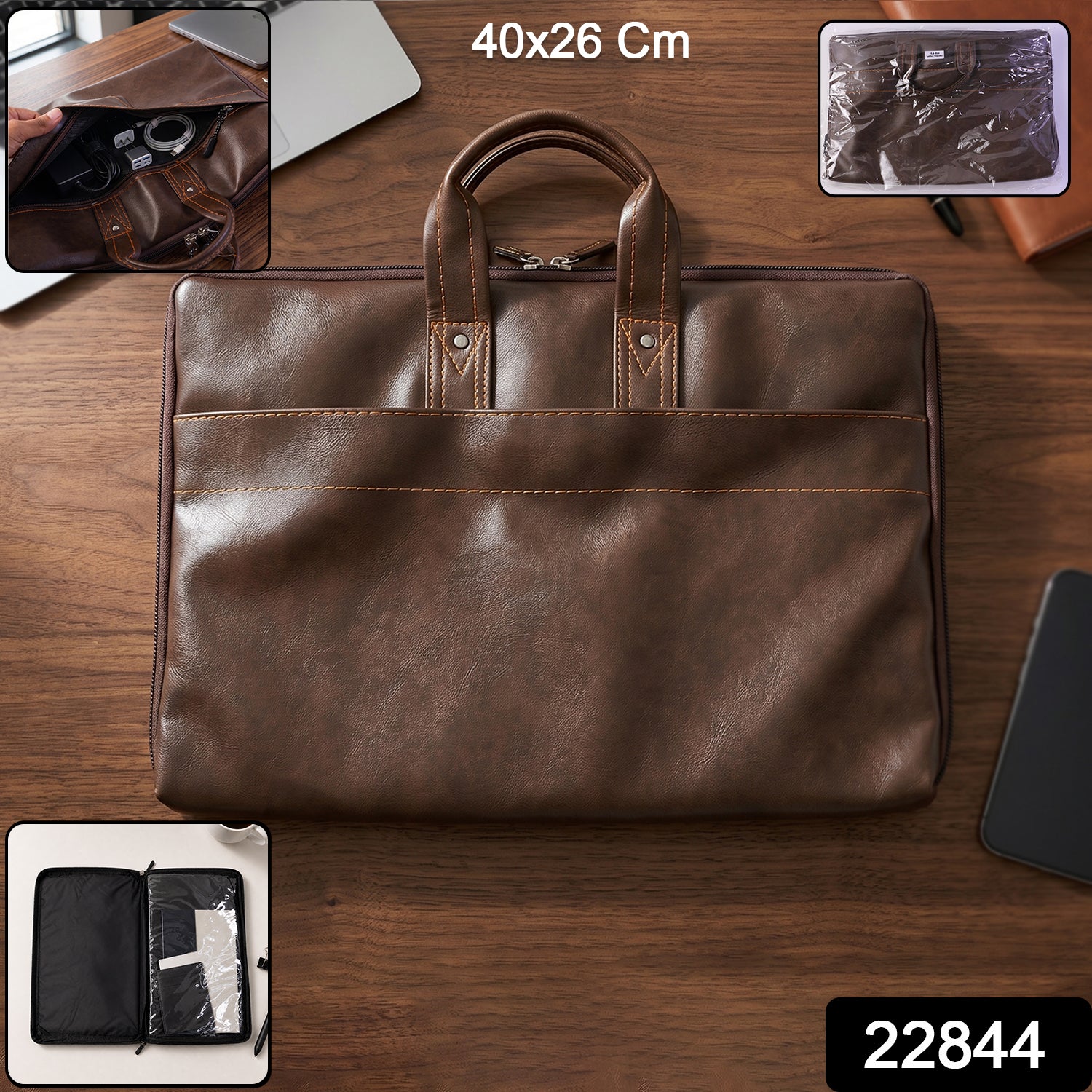Leather Laptop Bag – Stylish & Durable Office Briefcase