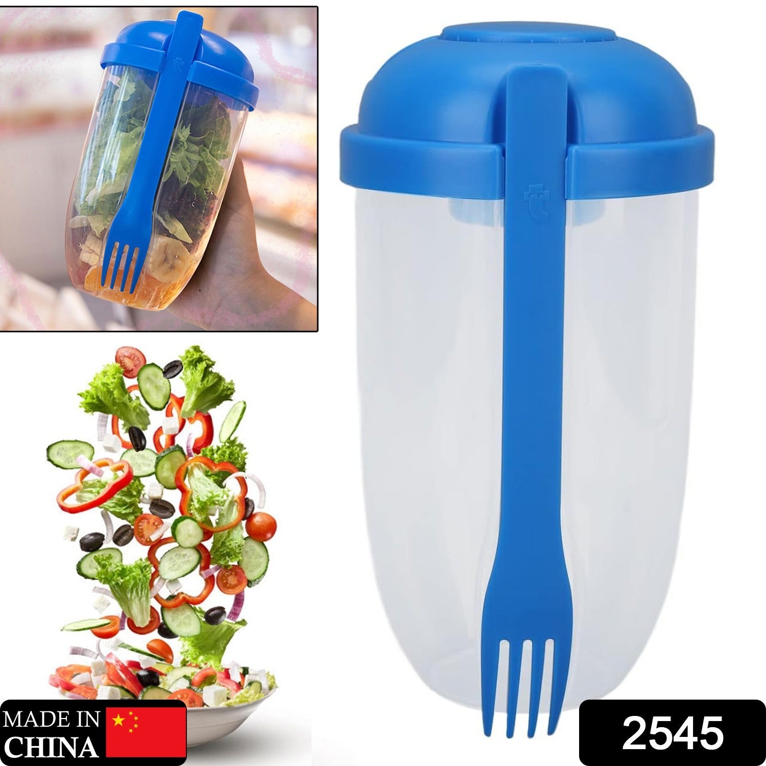 Fruit and Vegetable Salad Cups – Easy to Clean and Portable for Travel