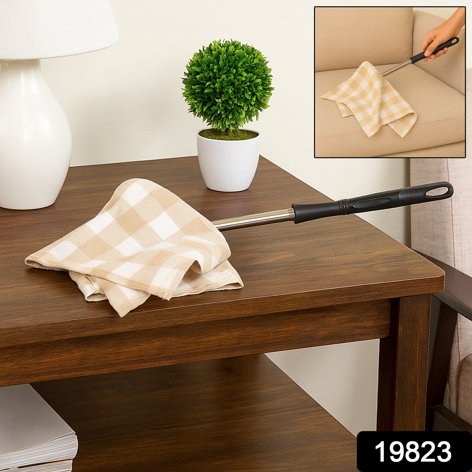 Dusting Cloth with Handle – Soft Cotton, Durable Cleaning Tool