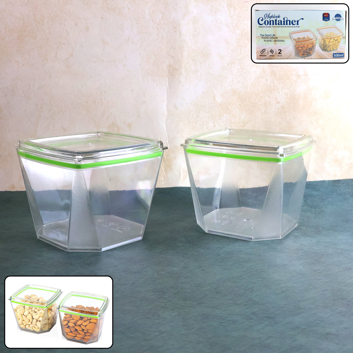 500ml Leak-Proof Food Storage Container Set, Durable & Airtight