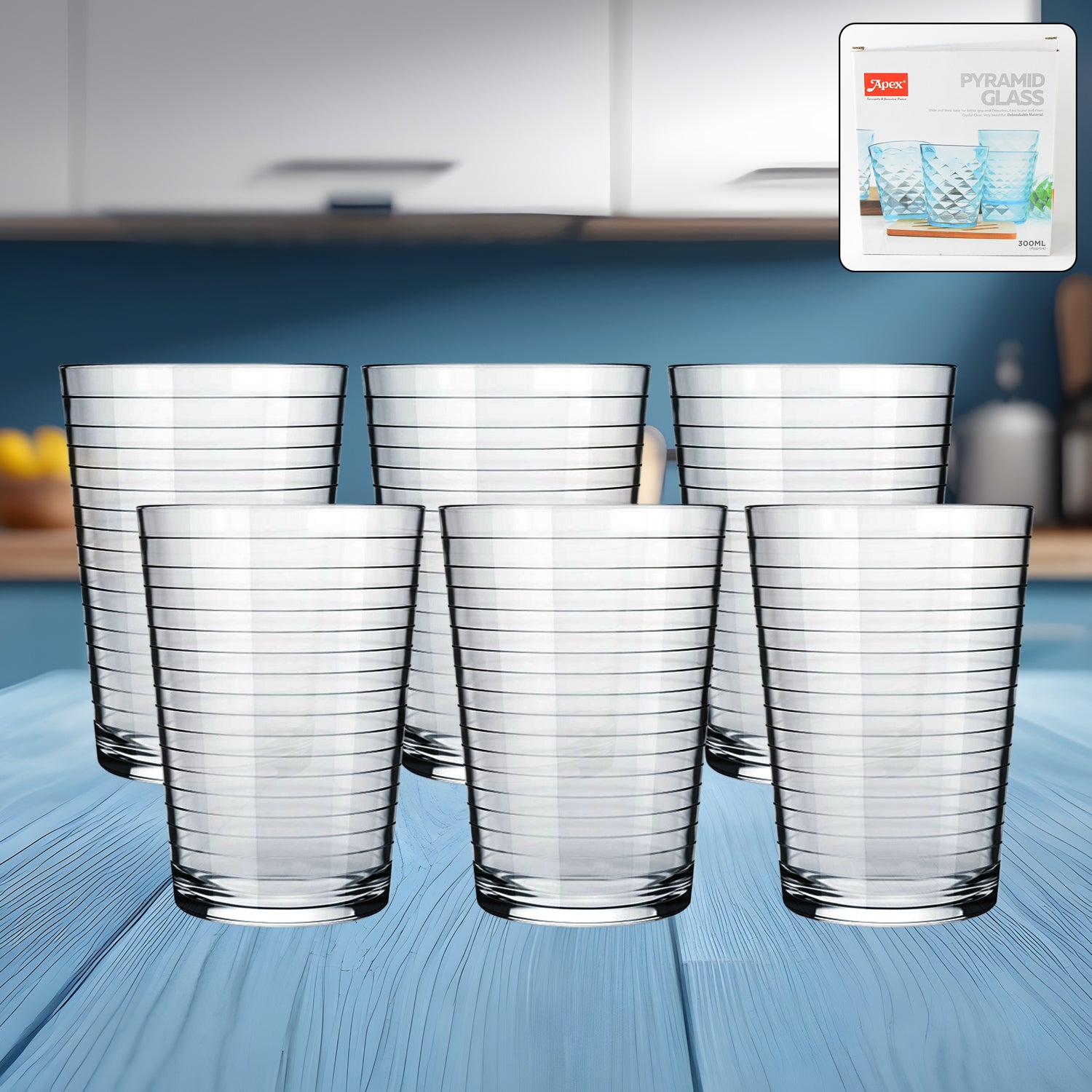 Plastic Ringo Glass – Durable 300ml Crystal-Clear Tumbler