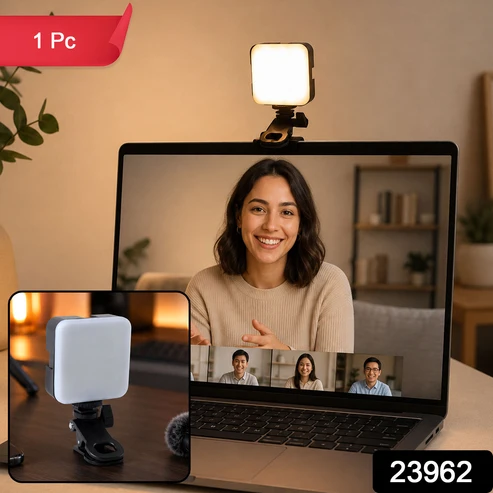 Portable Rechargeable RGB Camera LED Light with Clip Mount for Content Creation