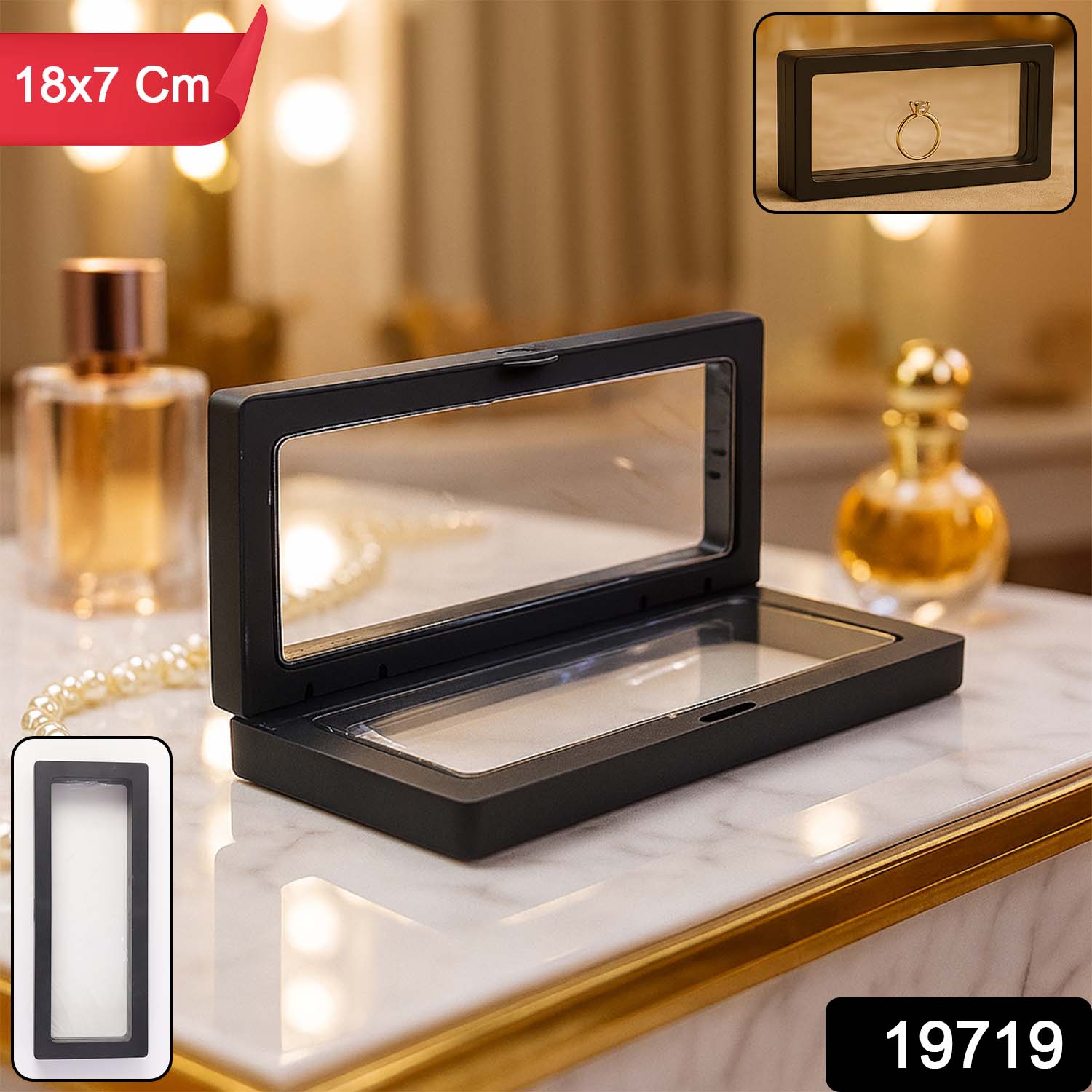 Transparent Jewellery Display Box (18x7 cm / 1 Pc)
