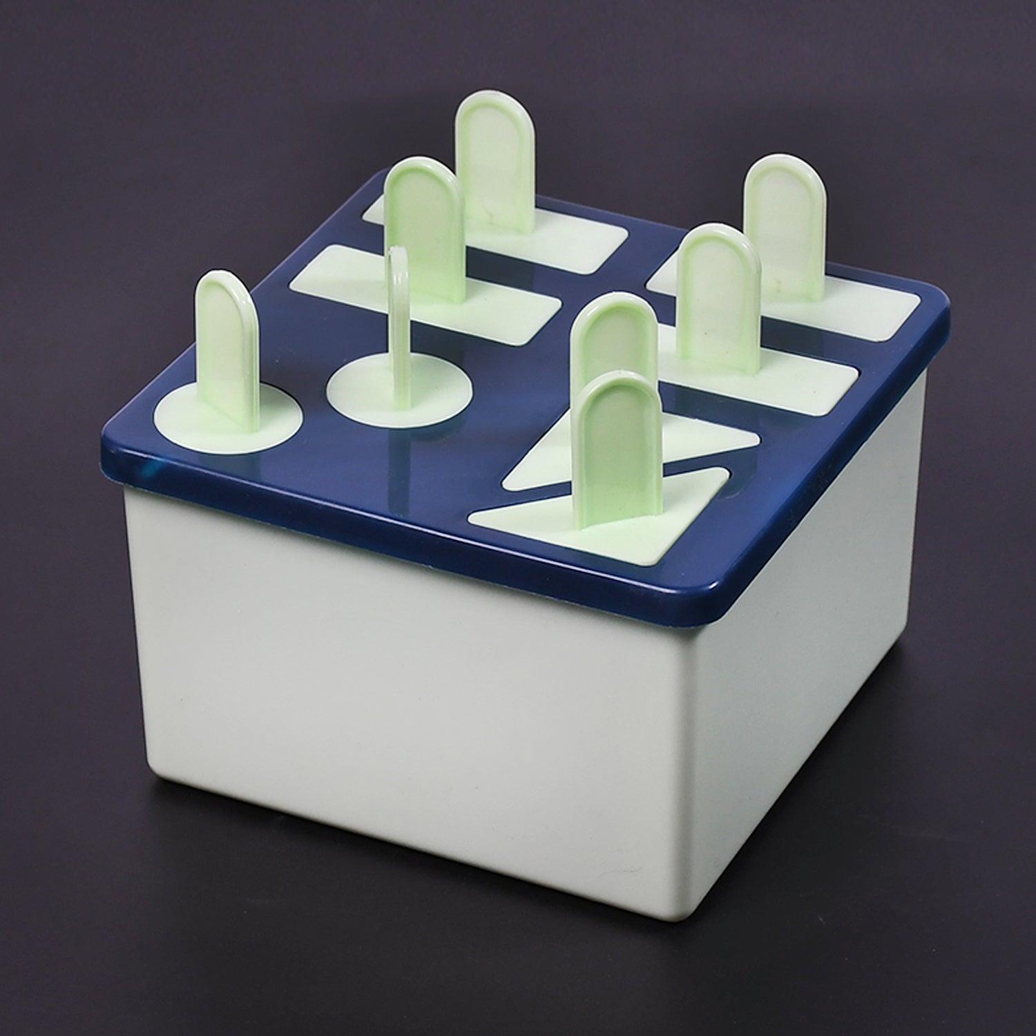 Plastic Kulfi Mold, Kulfi Molds 8 pcs Tray Ice Cream Mold Reusable Frozen Kulfi Maker sicle Sticks Lolly Ice sicle Candy Mold for Children Pista Color (Brown Box)