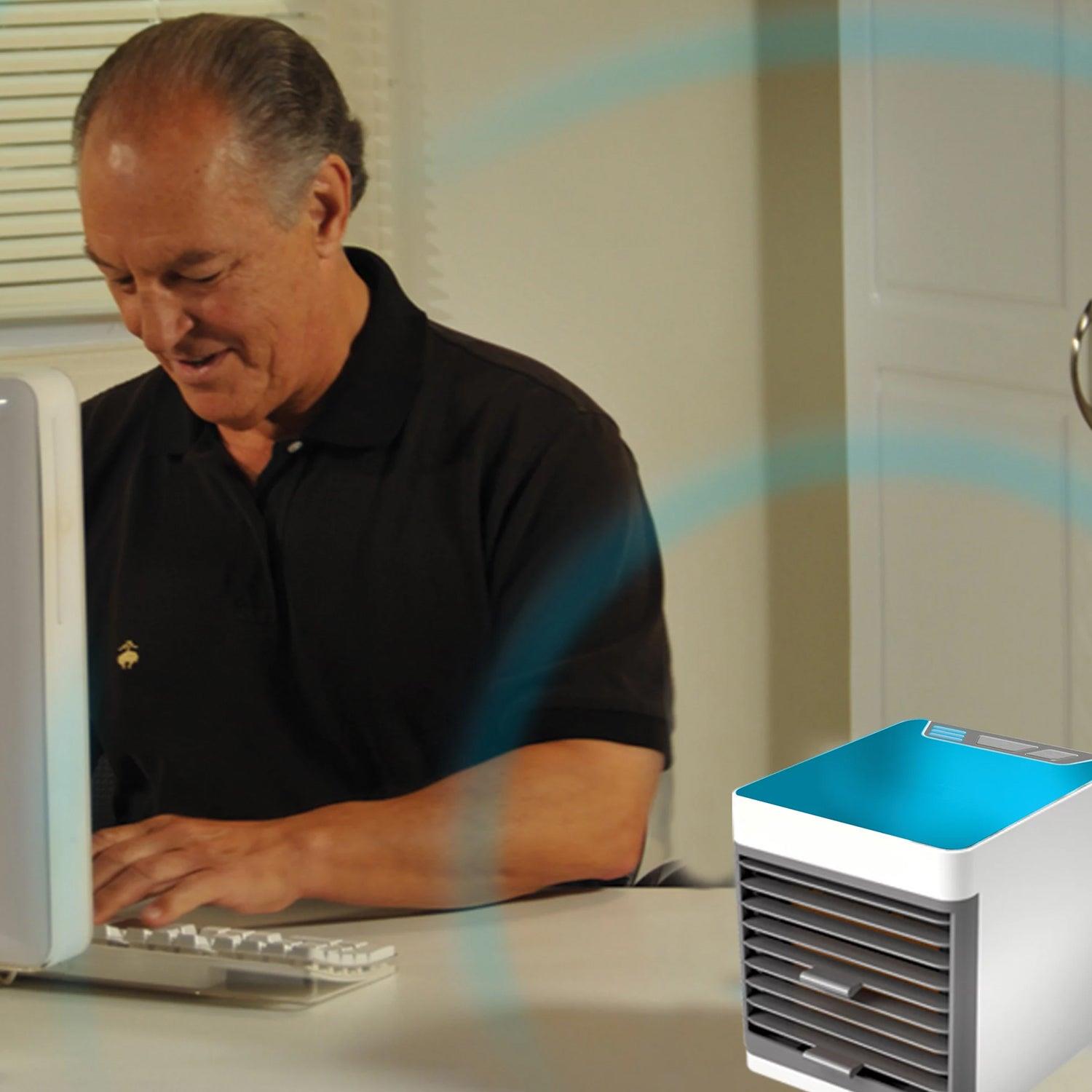 Mini Portable Air Cooler with LED Light & Water Fill